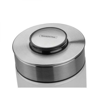 Pote de Vidro Tramontina com Tampa de Aço Inox 10 Cm 1,4 L