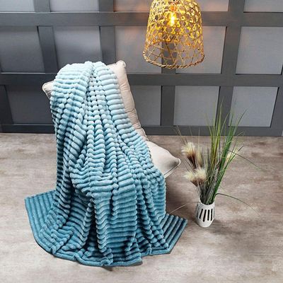 Cobertor Coberta Fluflu Queen Ultrasoft Alto Relevo Dupla Face - Acqua