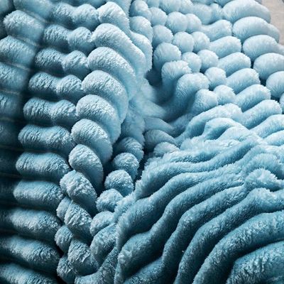 Cobertor Coberta Fluflu Queen Ultrasoft Alto Relevo Dupla Face - Acqua