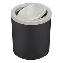 Lixeira Tramontina Basculante em Aço Inox Preto 5 L