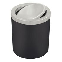 Lixeira Tramontina Basculante em Aço Inox Preto 5 L