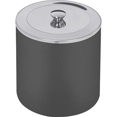 Lixeira Tramontina Tampa em Aço Inox Preto 5 L