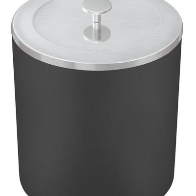 Lixeira Tramontina Tampa em Aço Inox Preto 5 L