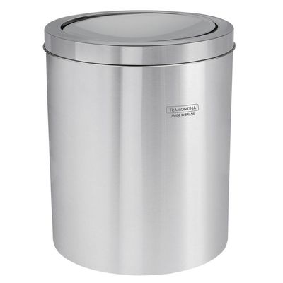 Lixeira Inox Tramontina Swing com Acabamento Polido 5L