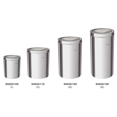 Lixeira Inox Tramontina Swing com Acabamento Polido 5L