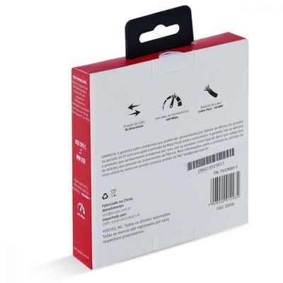 Cabo Usb Tipo C Para Mini Usb B 2.0 Para Type C Tipo C 1 Metro Preto - Pucmbp-1