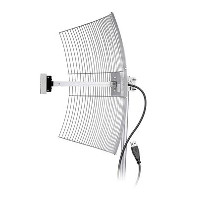 Antena USB Parabolica de Grade Aquario USB-2510 com 2.4 GHZ e Ganho de 25 DBI Cabo de 10 Metros
