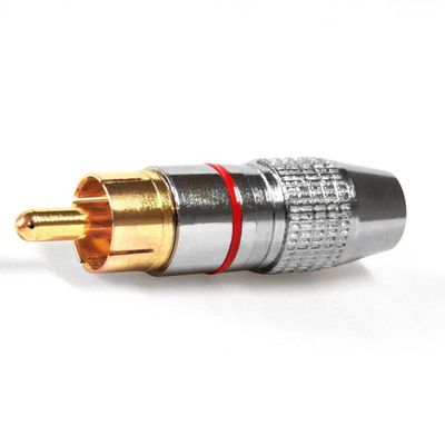 Plug RCA Profissional PGRC0013 Vermelho STORM PCTE com 10 UN.