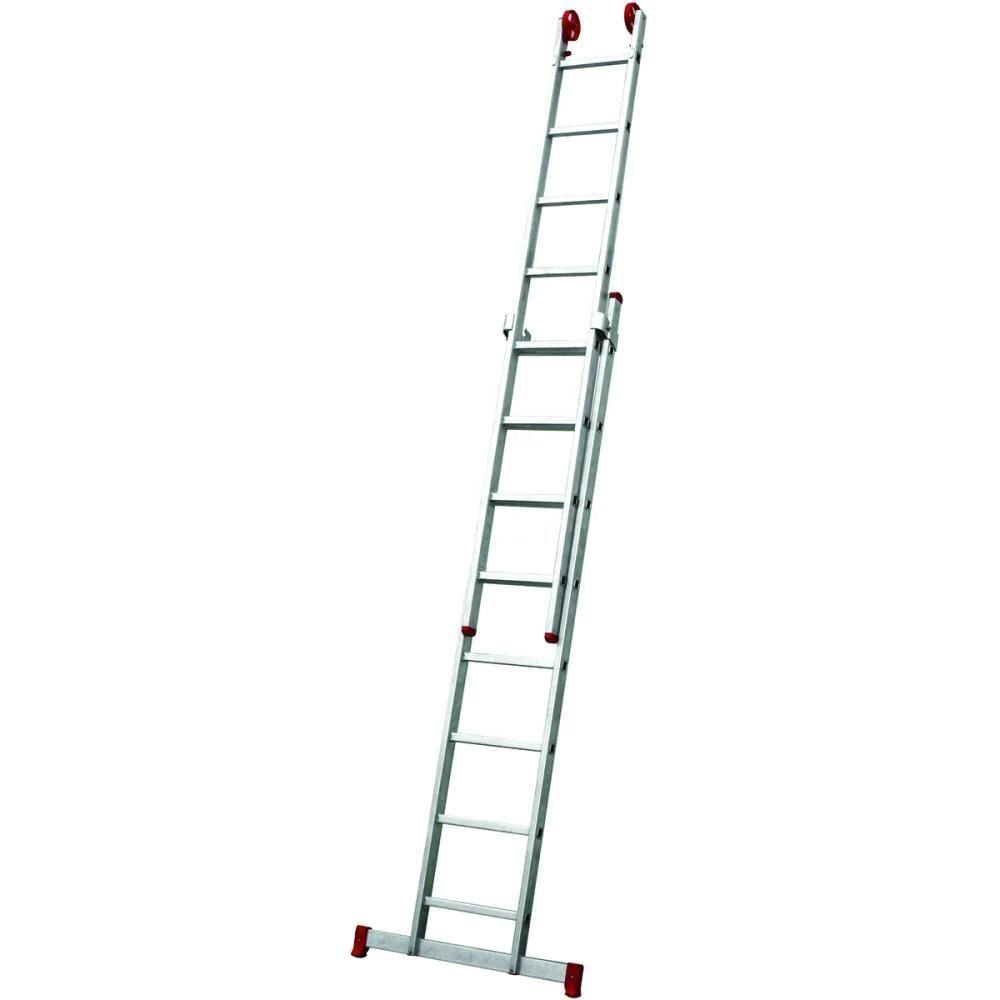 Escada Dupla Extensiva Em Alumínio 9 Degraus Capacidade 120kg Worker