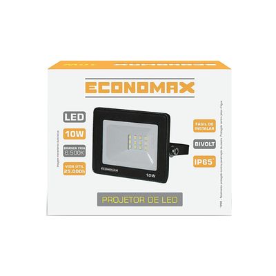 Refletor Led 10W Economax Branca Fria 6500K