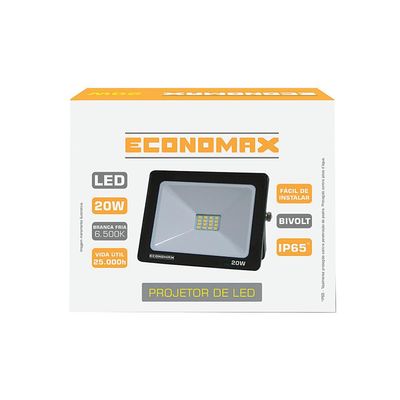 Refletor Led 20W Economax Branca