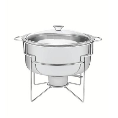 Rechaud Redondo 7 L Em Aço Inox Banho Maria Com Suporte