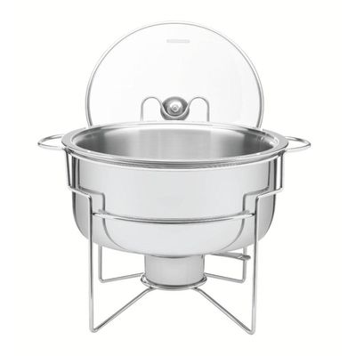 Rechaud Redondo 7 L Em Aço Inox Banho Maria Com Suporte