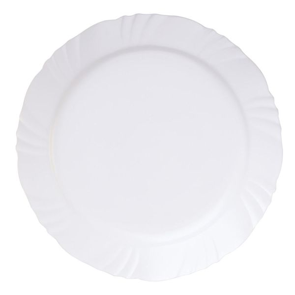 Kit 12 Pratos de Vidro Raso 25cm Pétala Opaline Duralex