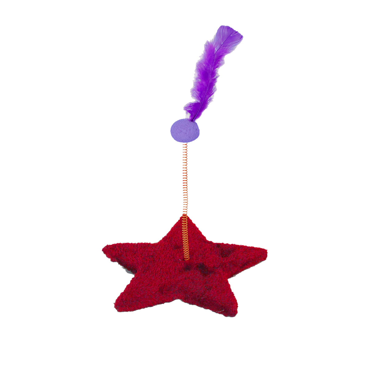 Brinquedo para gato interativo com Bolinha  Estrela Vermelha