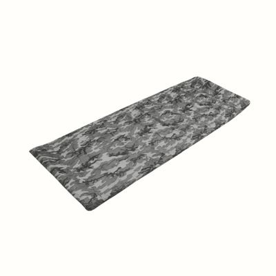 Colchonete Adventure Camping Acampamento Solteiro 180x60cm Camuflado Preto e Cinza Aguia