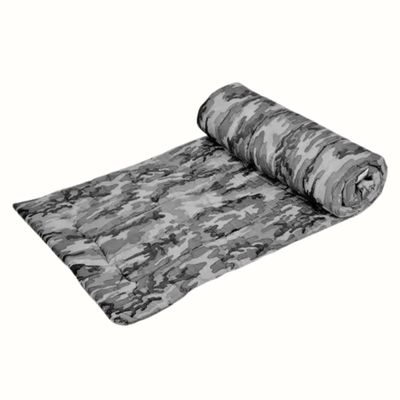 Colchonete Adventure Camping Acampamento Solteiro 180x60cm Camuflado Preto e Cinza Aguia