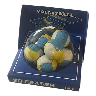 Kit 6 Borrachas Escolar Personalizadas de Bola de Volei Primax