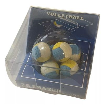 Kit 6 Borrachas Escolar Personalizadas de Bola de Volei Primax
