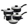 Conjunto com 5 Panelas Antiaderente Linz Tramontina Preta