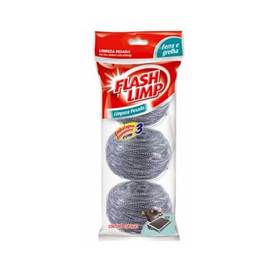 Pack Esponjas Para Limpeza Pesada 3un - Flashlimp