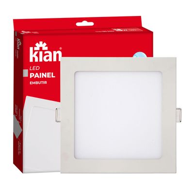 Painel Led Bkl Embutir Quadrado 18W 6K Kian Branca