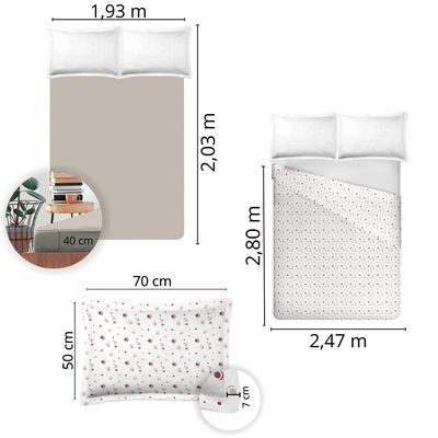 Jogo de Cama King Size 300 fios Nova América - Milena (7853)