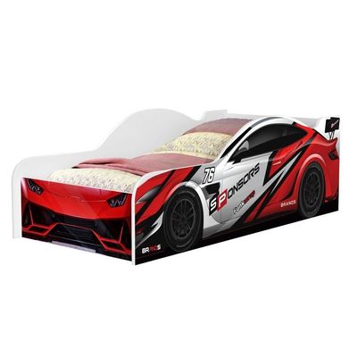 Cama Solteiro Carro Vermelho Power