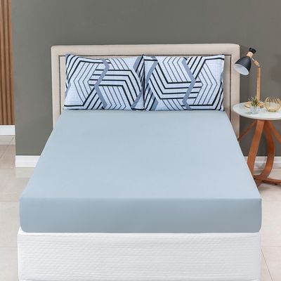 Jogo de Cama Lençol Sonho Bom Solteiro em Malha 3 Peças - Cinza - 100% Algodão
