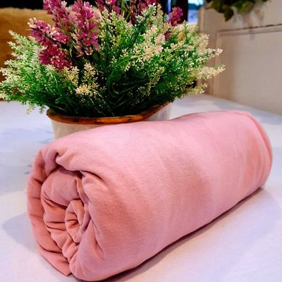 Lençol Avulso Malha 100% Algodão Casal Rosa Linha Trento Camitália 1 peça Casal