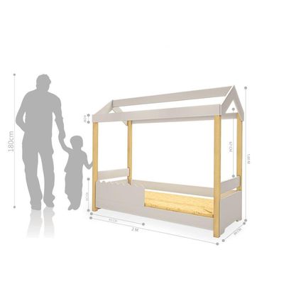 Cama De Solteiro Poppy Branco Com Colchão E Led
