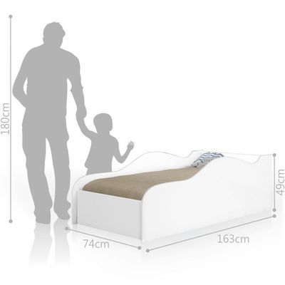 Cama Carro Turbo Infantil Branco Com Colchão
