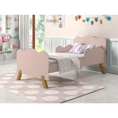 Mini Cama Angel Rosa Com Colchão