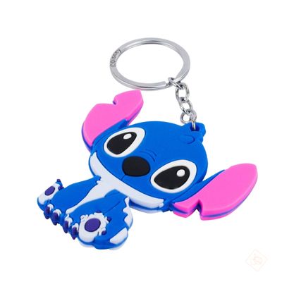 Chaveiro Stitch Sentado Silicone - Taimes