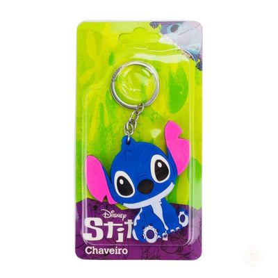 Chaveiro Stitch Sentado Silicone - Taimes