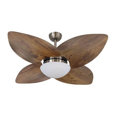 Ventilador De Teto Kovalski Bronze 4 Pás Rádica Imbuia 220V 220V