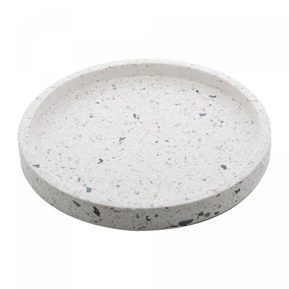 Bandeja Redonda de Mármore Terrazo 20cm - Lyor