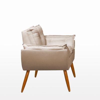 Poltronas Decor. Opala Pés Palito Sala bege