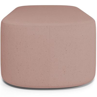 Puff Decorativo Orgânico Para Living Quarto 160cm Doha W01 Linho Rosê - Lyam Decor