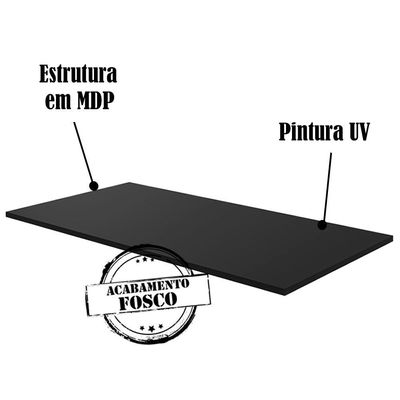 Tampo Para Balcao 100 Cm Preto Reajl Preto