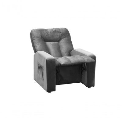 Poltrona Do Papai Reclinável Pallas Mx5 - Veludo Chumbo
