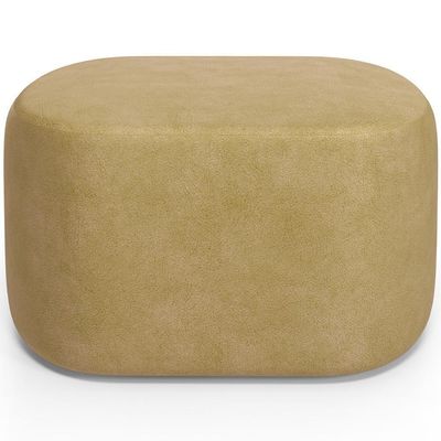 Kit 2 Puffs Decorativos Orgânico Para Living Quarto 70cm Doha W01 Couríssimo Fendi - Lyam Decor
