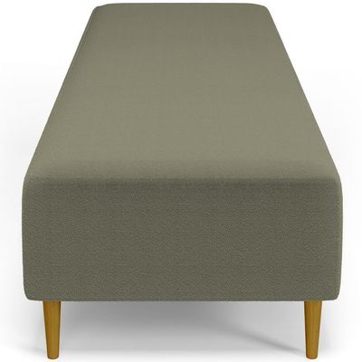 Puff Decorativo Bali W01 Pés Palito 170x60cm Bouclê Oliva - Lyam Decor