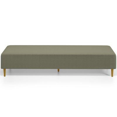 Puff Decorativo Bali W01 Pés Palito 170x60cm Bouclê Oliva - Lyam Decor