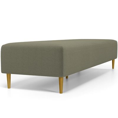 Puff Decorativo Bali W01 Pés Palito 170x60cm Bouclê Oliva - Lyam Decor