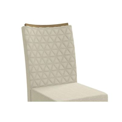 Cadeira Sala De Jantar 2cad129ng Kit 4 Un Nogueira Suede Preto A038