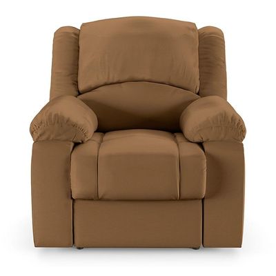 Poltrona Do Papai Reclinável Sala De Cinema Barcelona Touch Usb Pu Caramelo