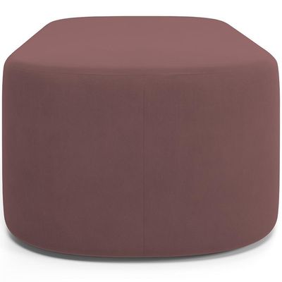 Kit 02 Puffs Decorativos Orgânicos Para Living Quarto 140cm Doha W01 Suede Rosê - Lyam Decor