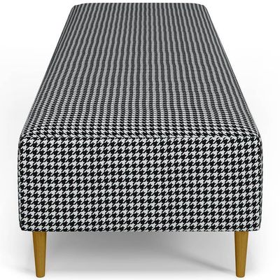 Kit 02 Puffs Decorativo Sala De Estar Bali W01 Pés Palito 190x60cm Pied Poule - Lyam Decor