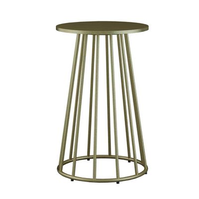 Base Cone Aço Carbono Para Tampo Madeira Ou Vidro Dourado Light
